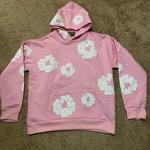 Denim Tears Hoodie Pink and White Men Size XL